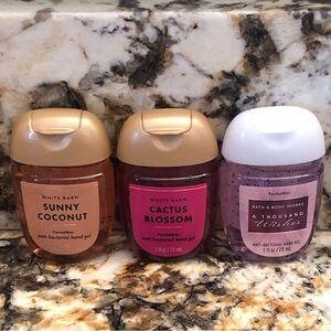 Set of 3 Bath and Body Works Hand Sanitizer Hand Gel Bundle
